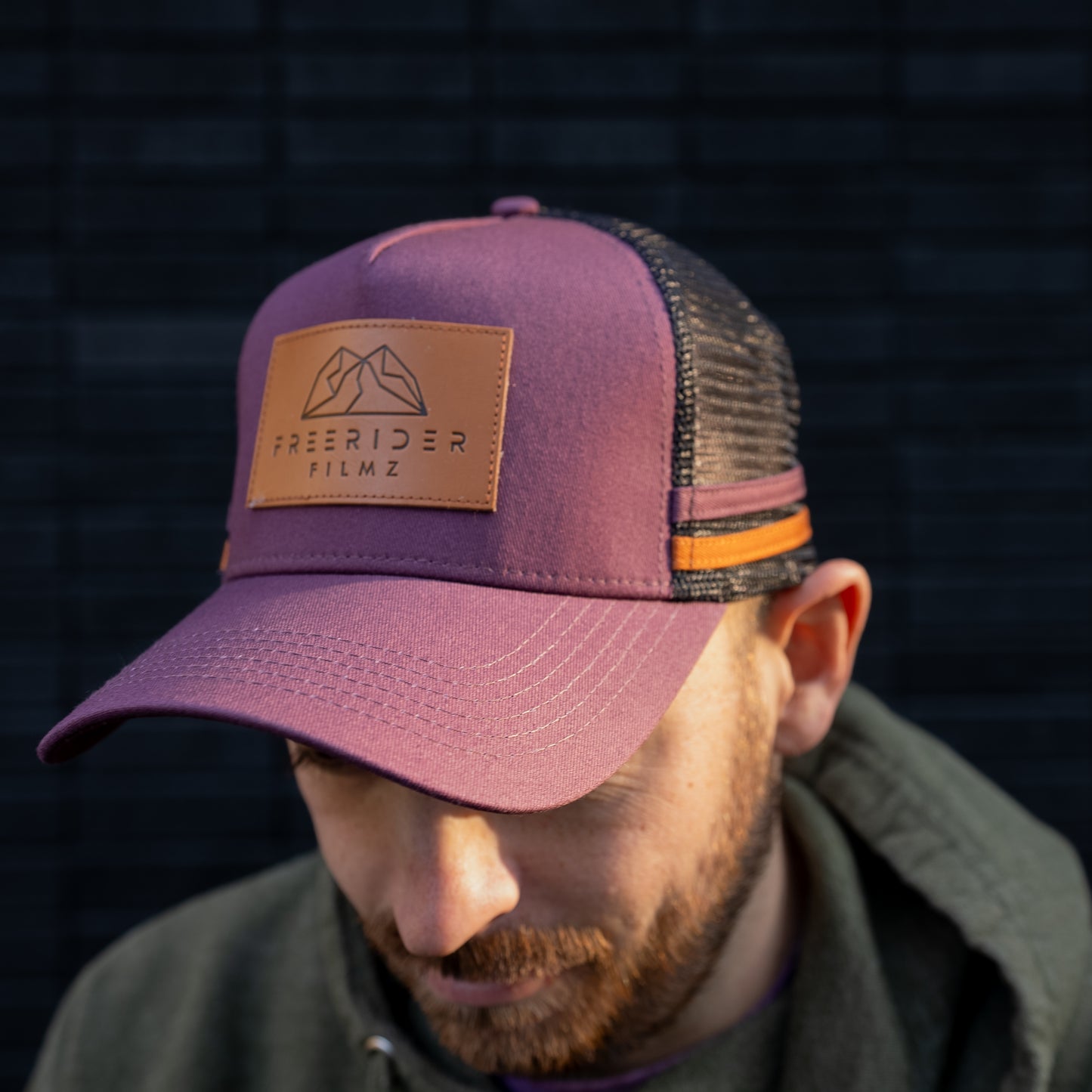 Leather Patch Maroon Snapback