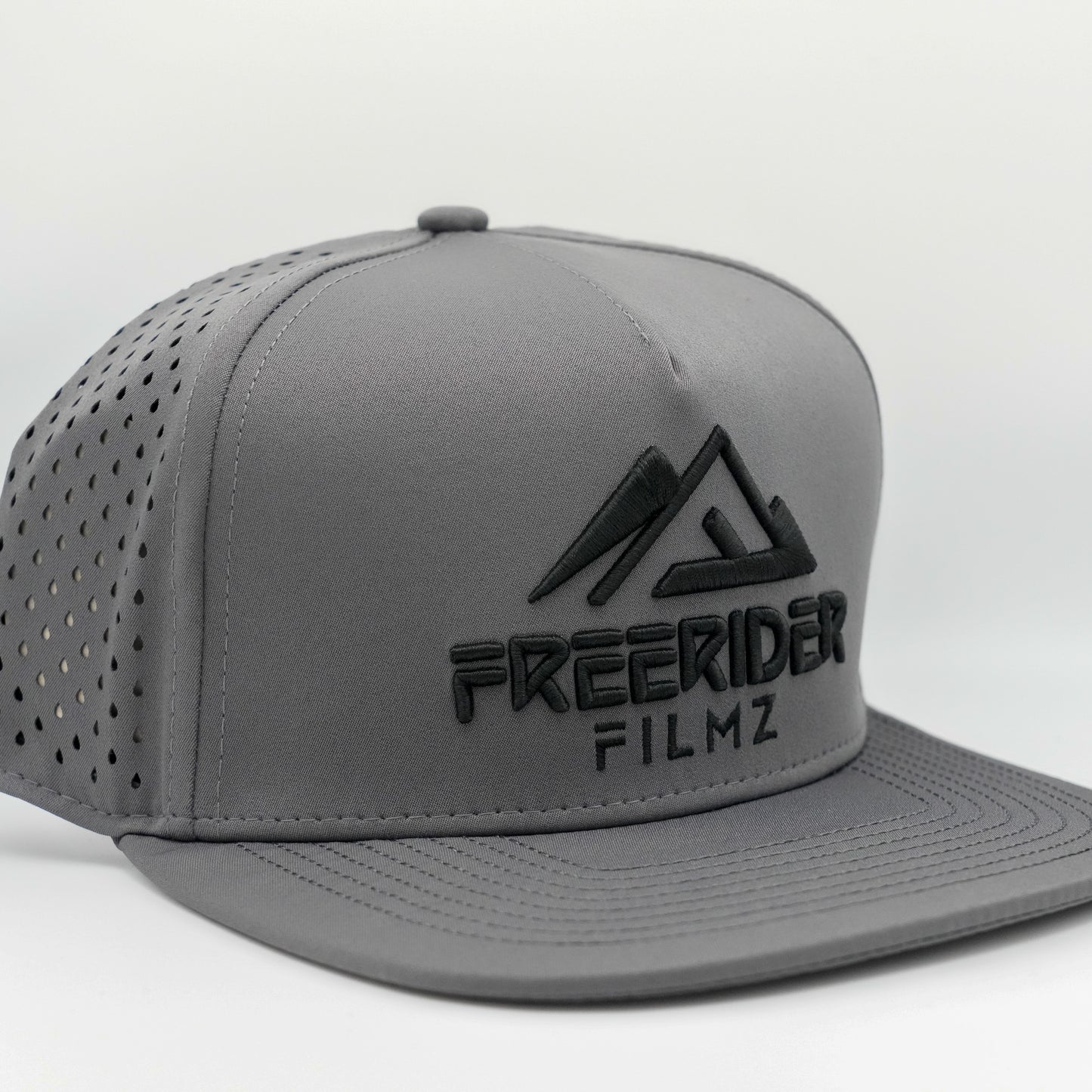 Grey Freerider Snapback - Flat Brim